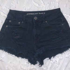 AE Black Denim shorts